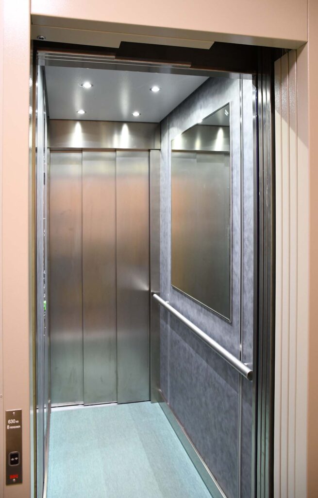 Inside of lift cabin